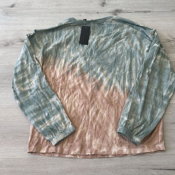 AnyBody Regular Cozy Knit Tie-Dye Top and Jogger Set Sage/Toffee XS NWT IN PKG - Picture 8 of 12